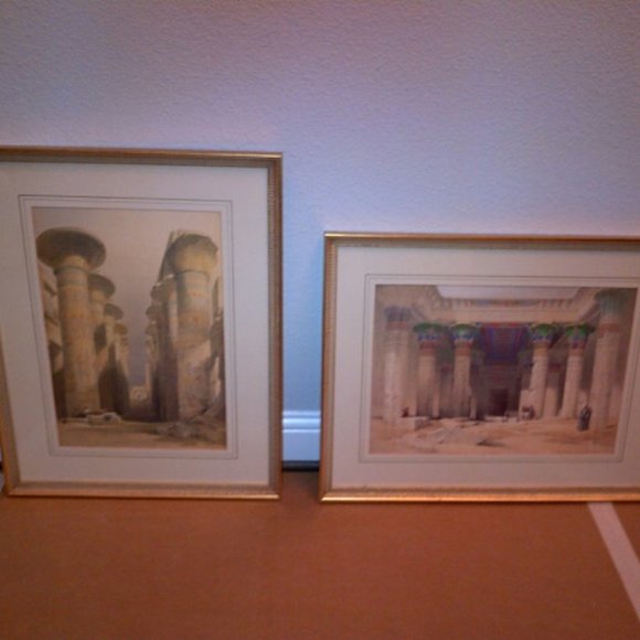 NEW PAIR OF ROMAN ARCHITECTURE WITH COLUMNS PRINTS